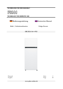 Manual PKM GK 212.4A++N3 Fridge-Freezer