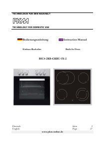 Manual PKM BIC4-2KB-GKRU-IX-2 Range