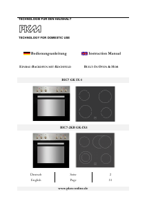 Bedienungsanleitung PKM BIC7 GK IX 4 Herd