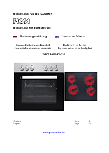 Bedienungsanleitung PKM BIC5 I-GK-IX-3 H Herd