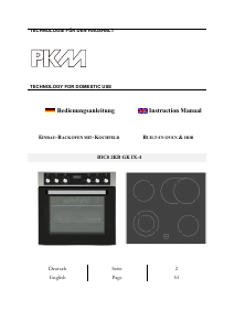 Handleiding PKM BIC8 2KB GK IX-4 Fornuis