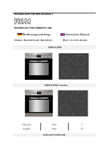 Bedienungsanleitung PKM EBH-8-DIG Comfort Herd