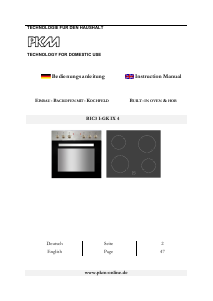Bedienungsanleitung PKM BIC3 I-GK IX 4 Herd