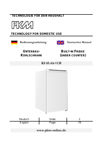 Handleiding PKM KS 85.4A+UB Koelkast