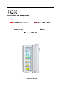 Handleiding PKM GS212.4A++NF Vriezer