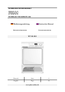 Manual PKM WT8E-B15 Dryer