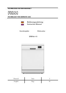Manual PKM DW9A++5 Dishwasher