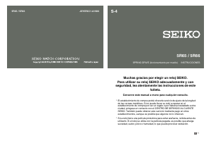 Manual de uso Seiko Prospex SNR049J1 Reloj de pulsera