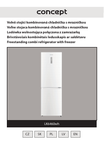 Rokasgrāmata Concept LK6460WH Ledusskapis ar saldētavu