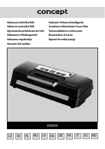 Manuale Concept VA0050 Macchina per sottovuoto