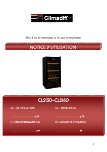 Manual de uso Climadiff CLS130 Vinoteca