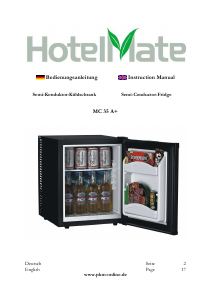 Manual HotelMate MC35 A+ Refrigerator