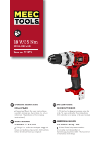 Instrukcja Meec Tools 012-273 Wiertarko-wkrętarka