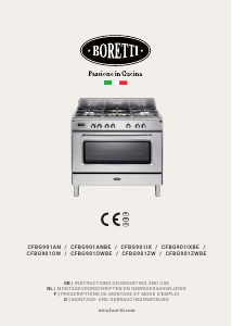 Mode d’emploi Boretti CFBG901IX Cuisinière