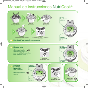 Manual de uso Tefal P4221435 Nutricook Olla a presión