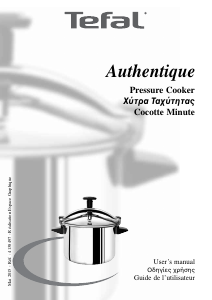 Manual Tefal P0531134 Authentique Pressure Cooker