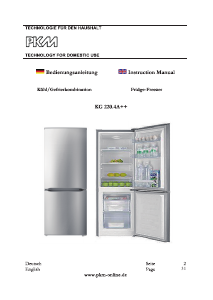 Manual PKM KG 220.4A++ Fridge-Freezer