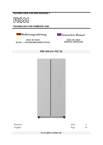 Manual PKM SBS468.4A+NF IX Fridge-Freezer