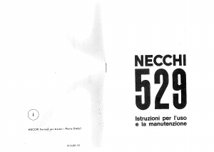 Manuale Necchi 529 Macchina per cucire