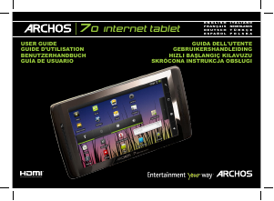 Manual de uso ARCHOS 70 Tablet