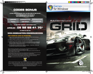 Mode d’emploi PC Racedriver Grid