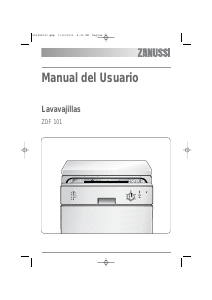 Manual de uso Zanussi ZDF101 Lavavajillas
