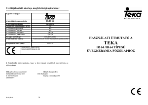 Használati útmutató Teka IR 64 Főzőlap