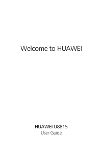 Manual Huawei U8815 Mobile Phone