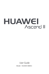 Handleiding Huawei Ascend II M865C Mobiele telefoon