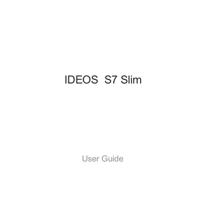 Handleiding Huawei Ideos S7 Slim Tablet