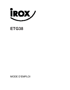 Mode d’emploi Irox ETG38 Station météo