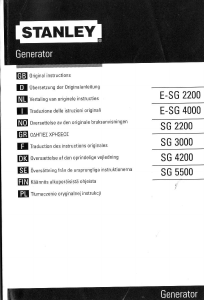 Mode d’emploi Stanley SG 3000 Générateur