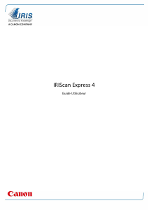 Mode d’emploi IRIS IRISCan Express 4 Scanner