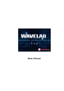 Mode d’emploi Steinberg Wavelab Lite