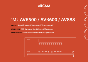 Handleiding Arcam AVR500 Versterker