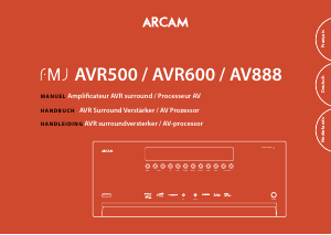 Mode d’emploi Arcam AVR600 Amplificateur