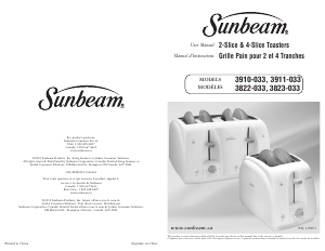 Mode d’emploi Sunbeam 3822-033 Grille pain