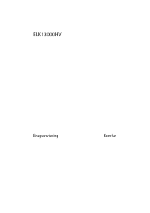 Brugsanvisning Voss-Electrolux ELK13000HV Komfur