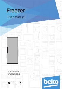 Manual de uso BEKO RFNE312K21XB Congelador