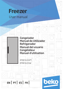 Manual de uso BEKO RFNE312I31W Congelador