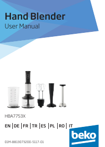 Manual de uso BEKO HBA7753X Batidora de mano