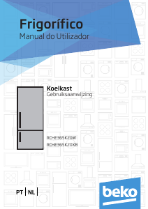 Handleiding BEKO RCHE365K20W Koel-vries combinatie