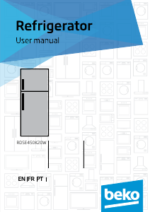 Manual de uso BEKO RDSE450K20W Frigorífico combinado