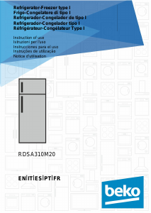 Manual de uso BEKO RDSA310M20 Frigorífico combinado