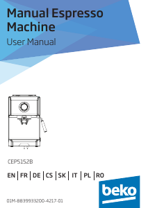 Instrukcja BEKO CEP5152B Ekspres do espresso