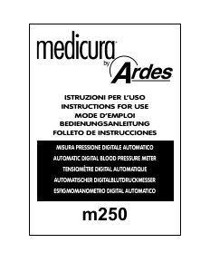 Manuale Medicura M250 Misuratore di pressione