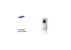Handleiding Samsung SGH-E870 Mobiele telefoon