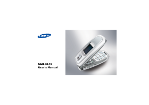 Manual Samsung SGH-E640 Mobile Phone
