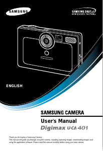 Handleiding Samsung Digimax U-CA 401 Digitale camera