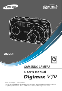 Manual Samsung Digimax V70 Digital Camera